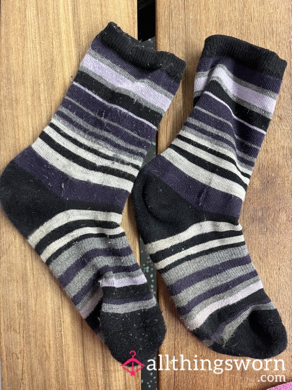 Hockey Wool Socks - Worn, Sweaty, And Old!