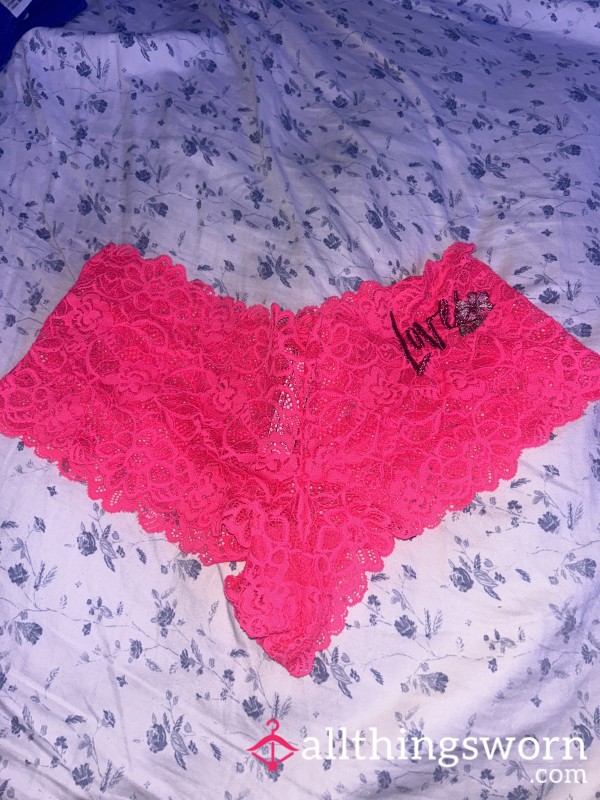 Hot Pink Lace Victoria’s Secret Panty