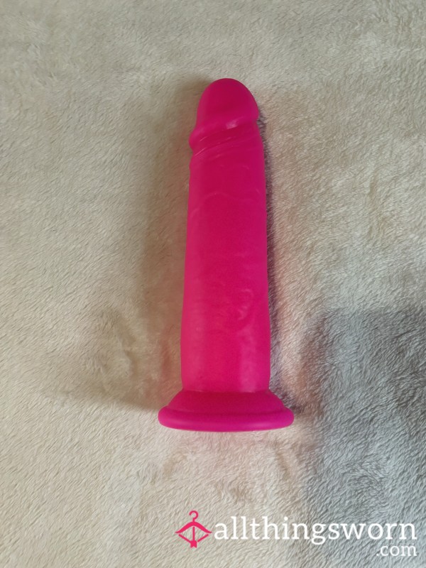 Hot Pink S**y Used Suction Cup Di**o S** Toy