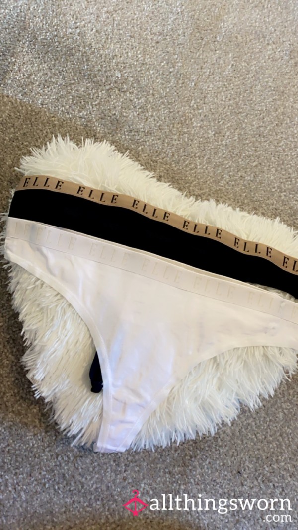 How Cute Are These 😍 Black And White Elle Waistband Thong 😍