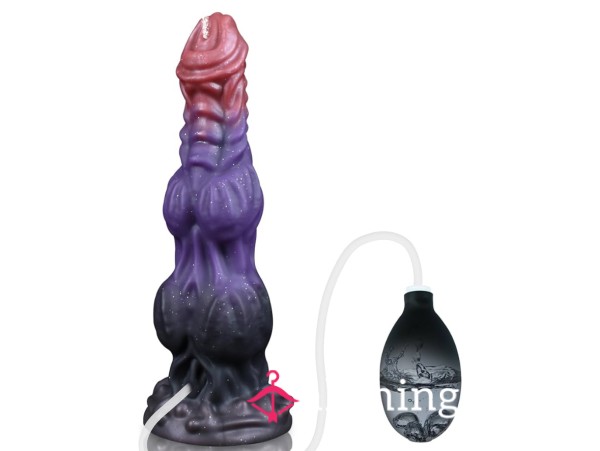 Huge Purple Squirting Fantasy Monster Di**o 9.6 Inches Long S** Toy