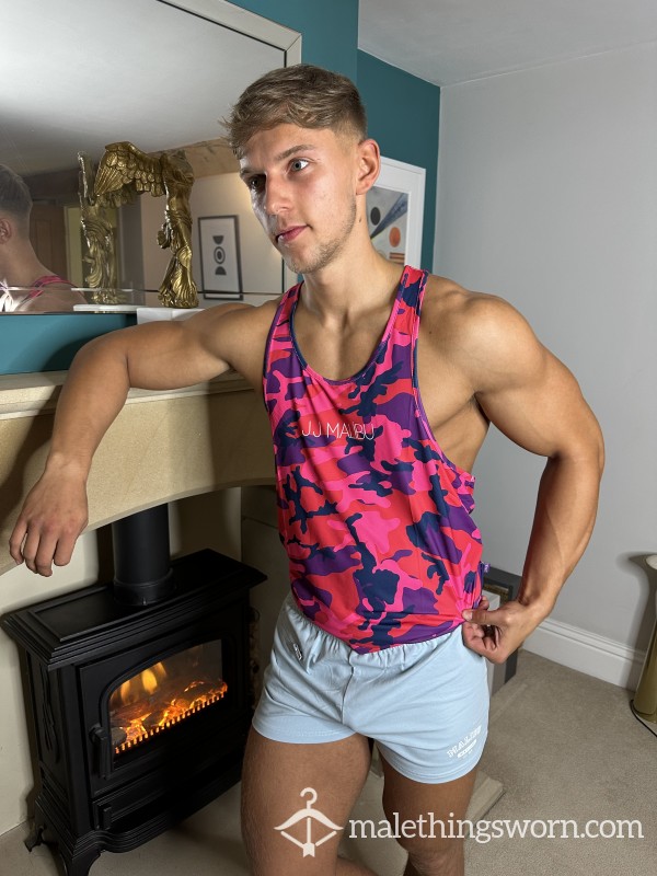 JJ Malibu Pink Camouflage Tank Top