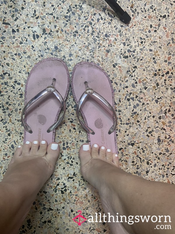 Juicy Flip Flops Well Worn