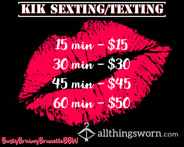 KIK S**ting $1/Minute | 💥SAVE WHEN YOU BUY AN HOUR💥