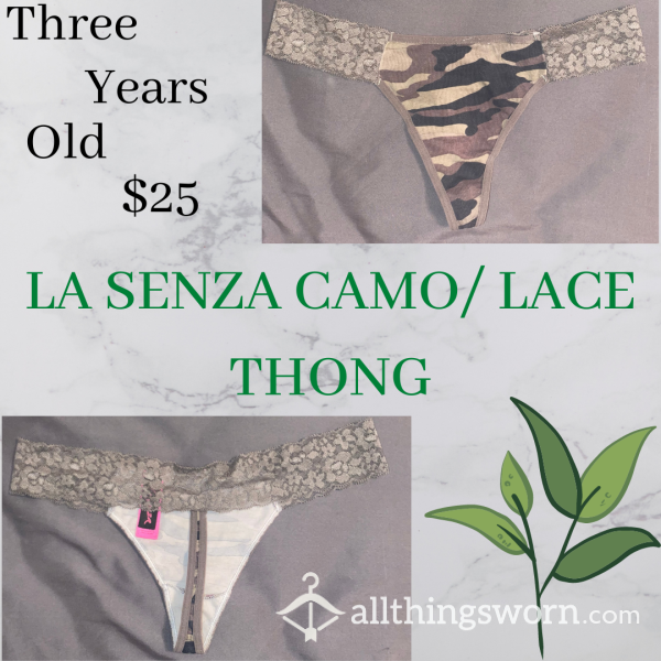 LA SENZA Camouflage 3yr Old Thong MED 💚