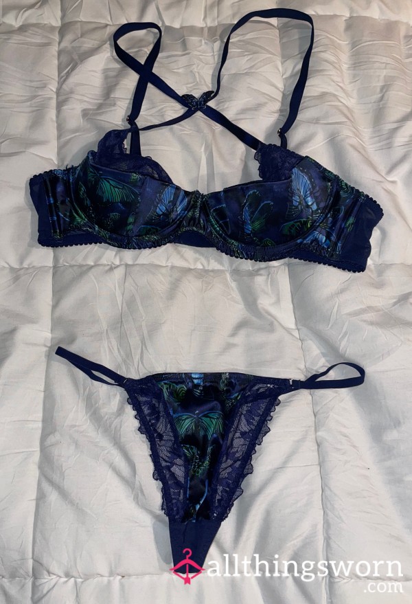 Rent Or Own Lace Bu*terfly Bra And Panty