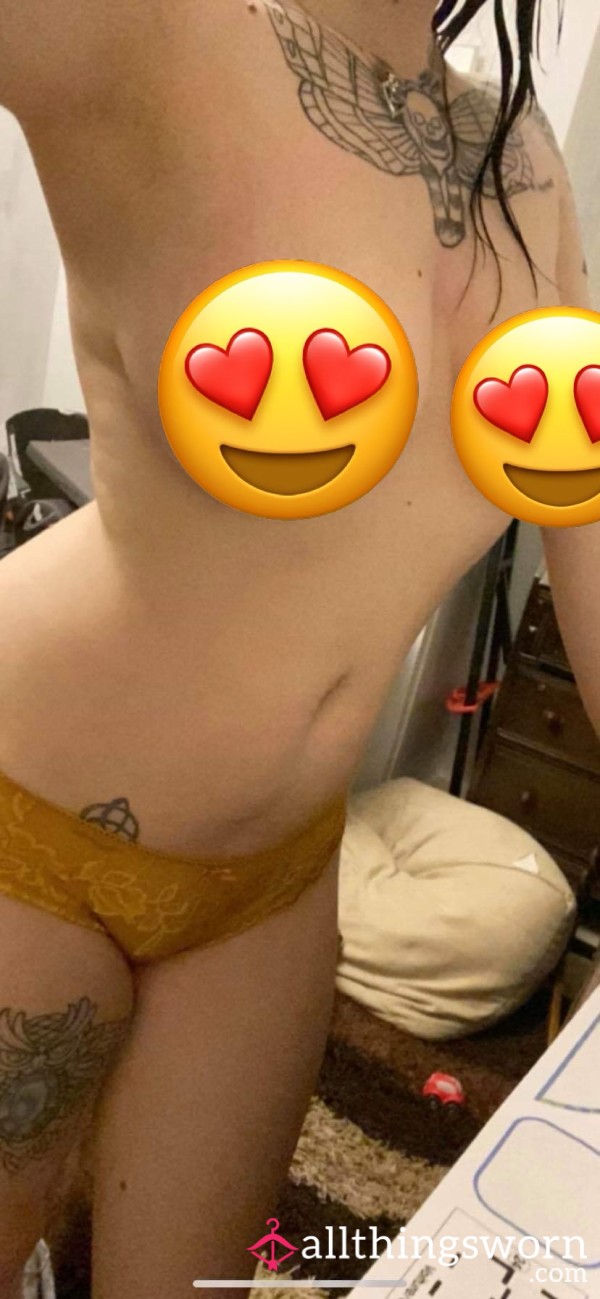 Lace Mustard Colour Panties