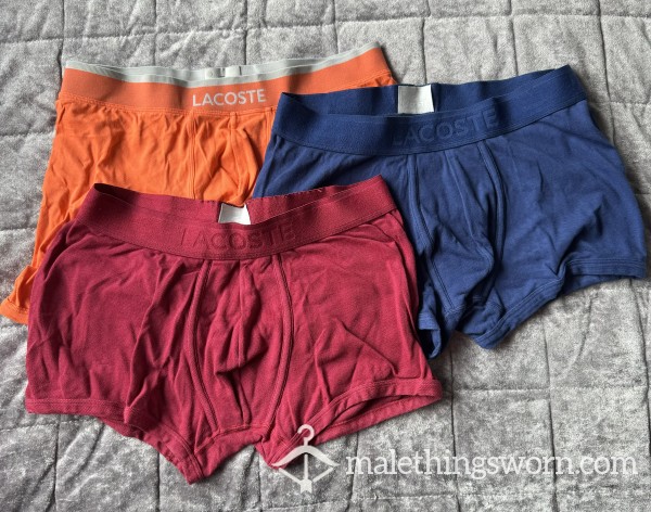 Lacoste Trunks - M - Red & Orange Left