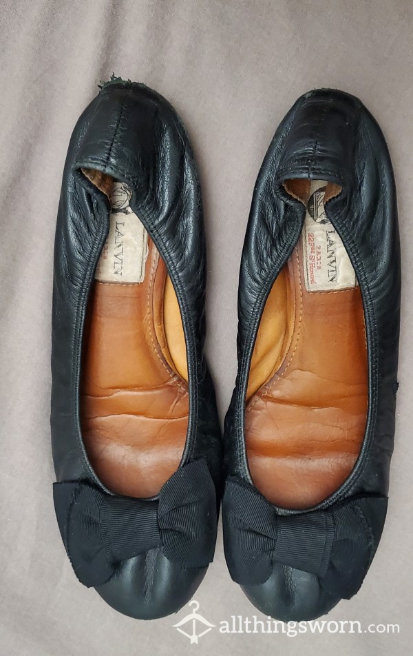 Clearance.Lanvin Ballerina Luxury Leather Flats/free US Shipping