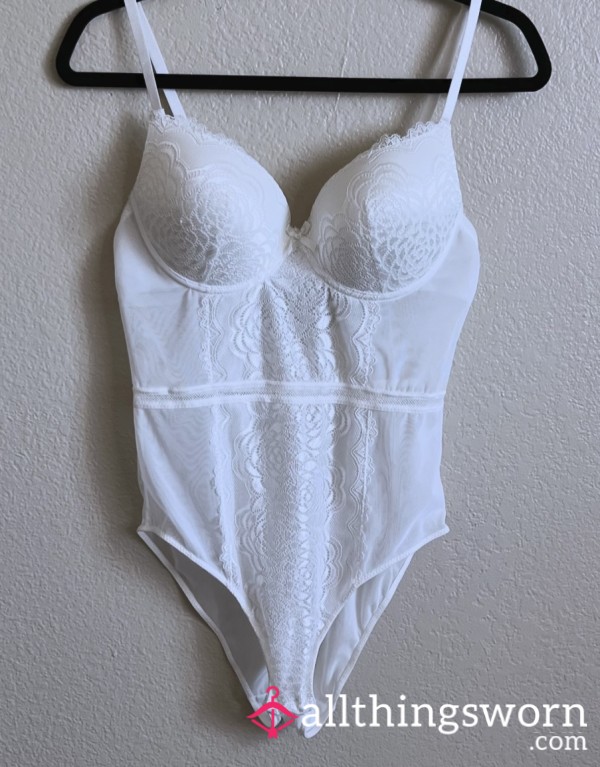 Large White Lace Lingerie One Piece