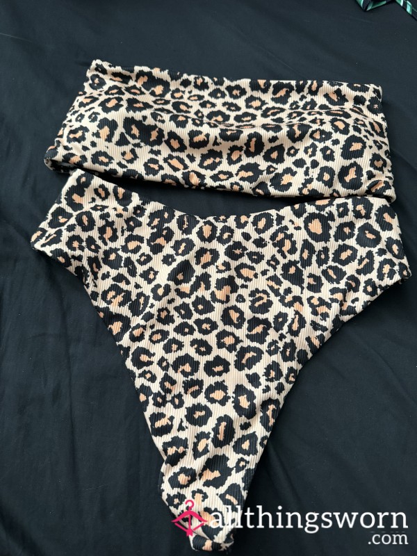 Leopard Print High Waisted Bikini