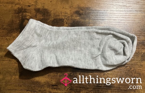 Light Gray Thin Ankle Socks - Includes US Shipping & 24 Hr Wear -