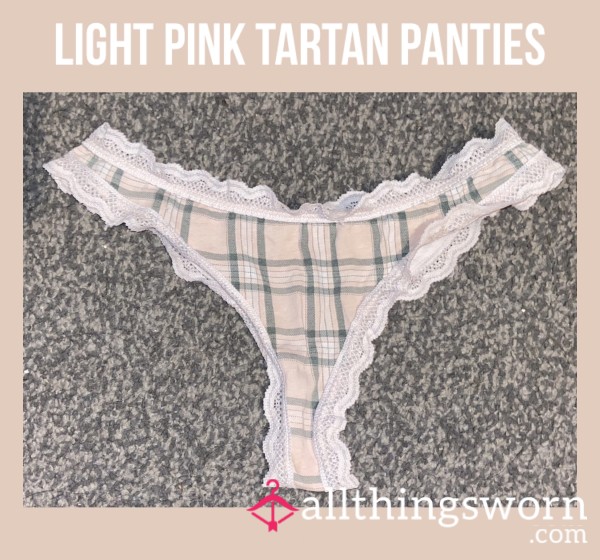 Light Pink Tartan Panties🌸