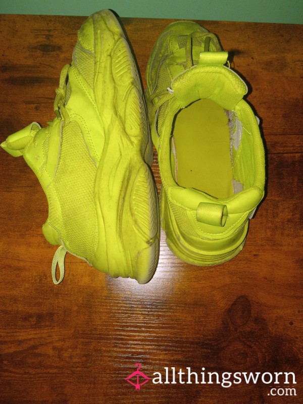 Lime Green Cloud Air Running Shoes