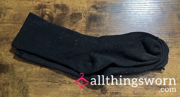 Long Black Thin Socks - Includes US Shipping & 24 Hr Wear