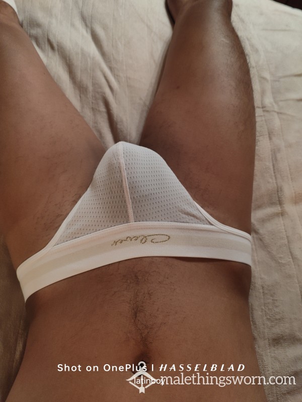 M Clever White Thong