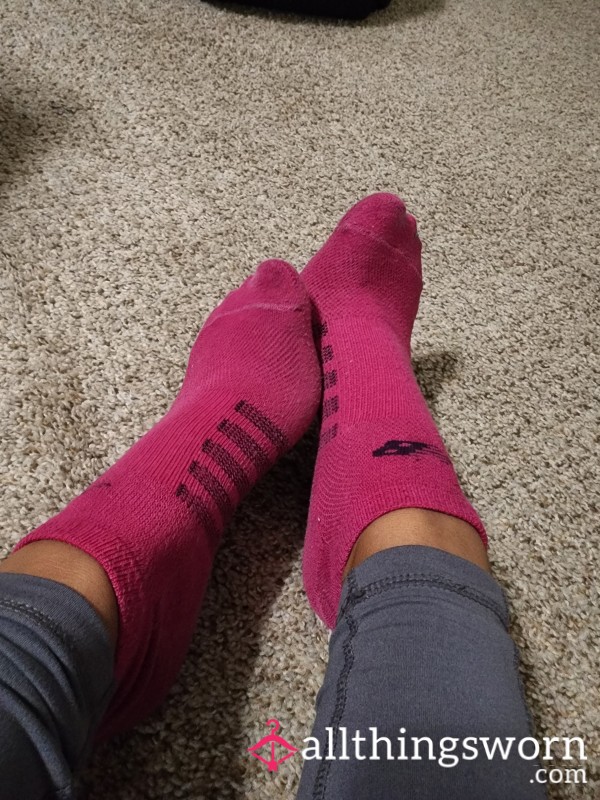 Magenta/Pink New Balance Low Cut Ankle Workout Socks