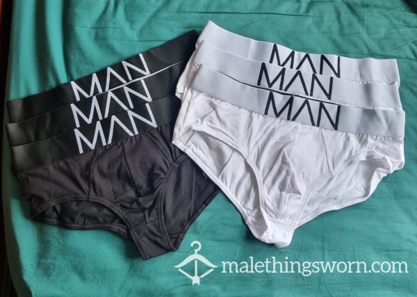 MAN Black And White Briefs