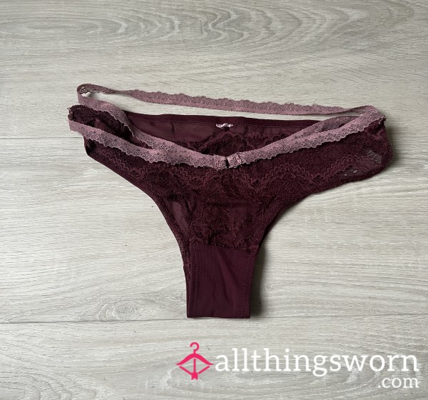 Maroon Lace Panties