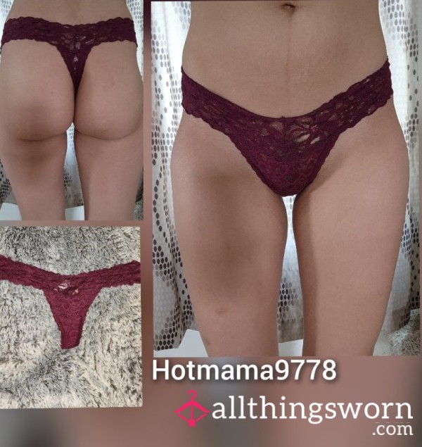 Maroon Lace Vs Thong