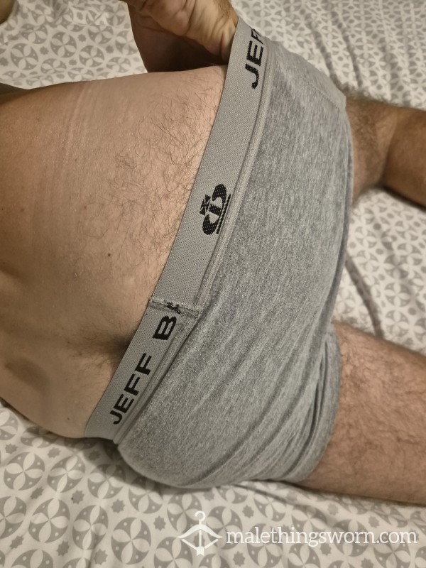 Medium Grey Jeff Banks Bu*ton Fly Boxers