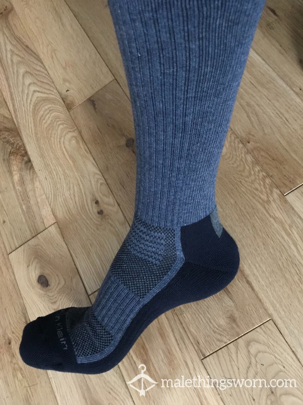 Men's Calvin Klein Navy & Blue Thick Pattern Dress Socks, You Want To Sniff?