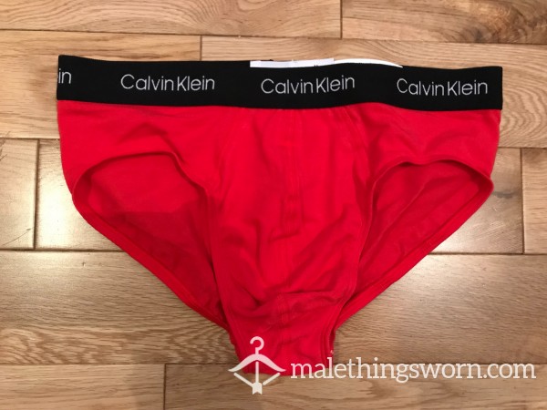 Men’s Calvin Klein Red Briefs (M) Ready To Be Customised For You!
