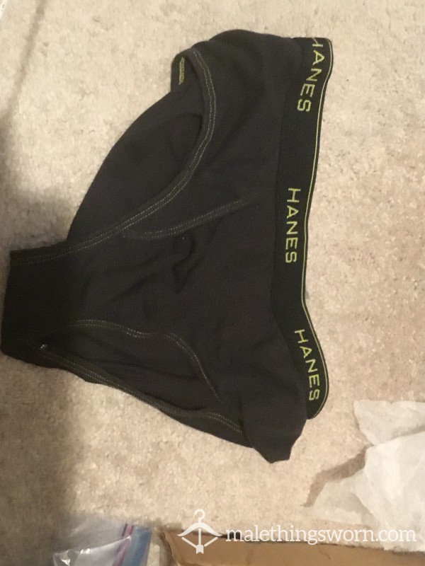 Mens Hanes Medium Briefs In Black