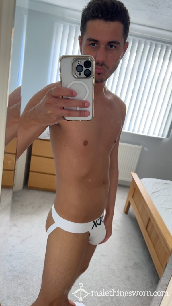 Men’s THICK Jock - White M 💦😈