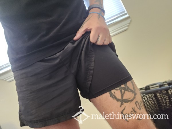 ***sold***My Sweaty Black Under Armour Medium Boxer Brief Underwear