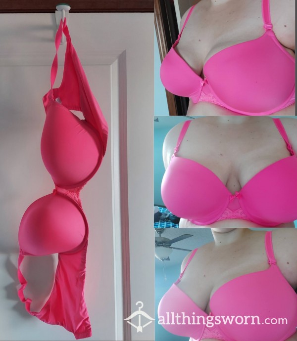 Neon Pink Push-up Bra