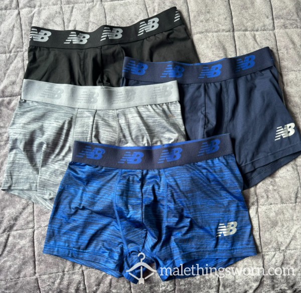 New Balance Tight Trunks - M Grey & Dark Blue Left