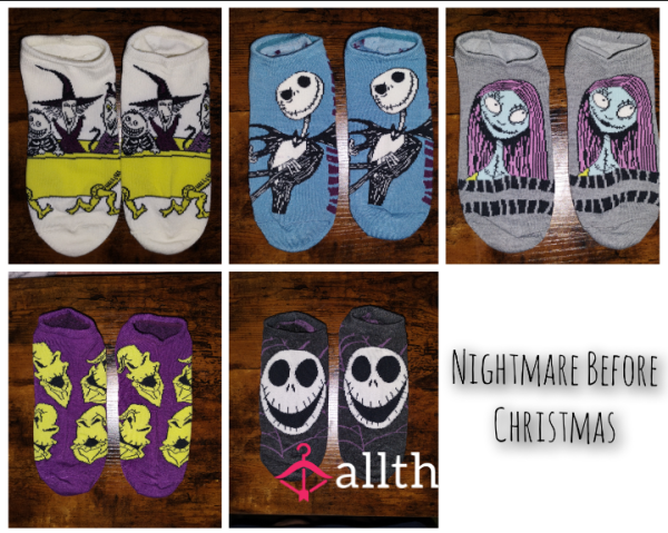 Nightmare Before Christmas No Show Socks