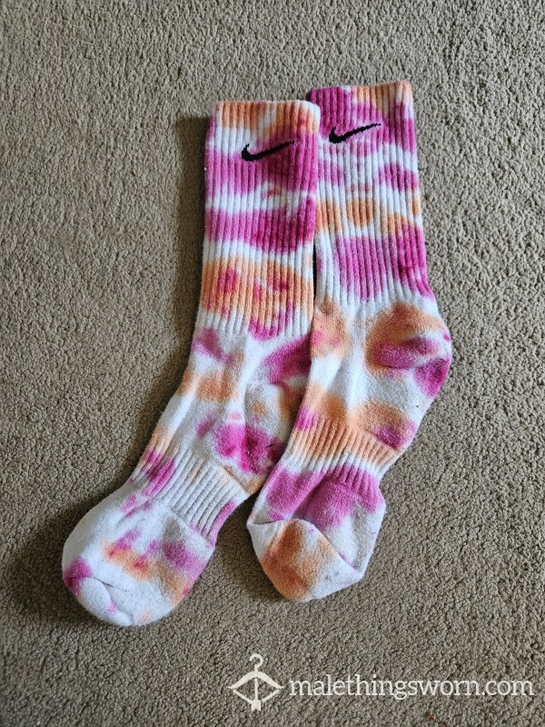 Nike, Tie Dye, Pink And Orange