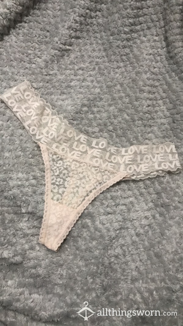 Nude Lace Thong