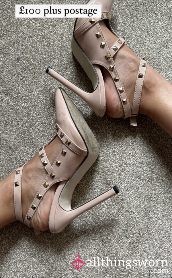 Nude Leather Heels