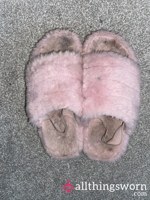 Old Pink Fluffy Slippers