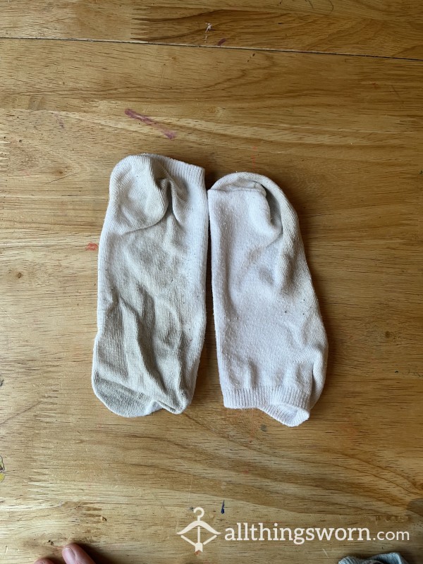 Once White Trainer Socks