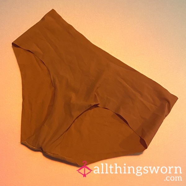 Orange Cheeky Panties Size Small Stretchy Nylon