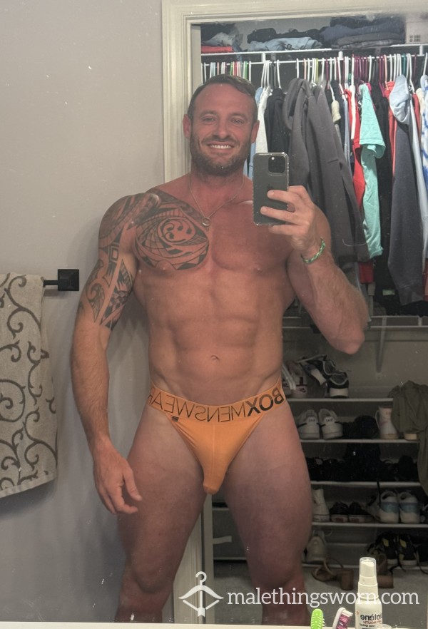 Orange Sports Briefs