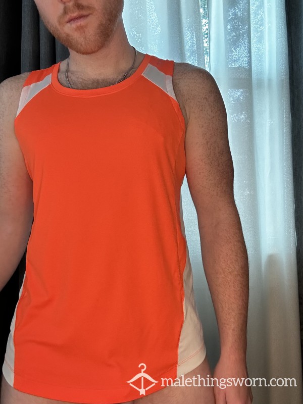 Orange Workout Tank Top