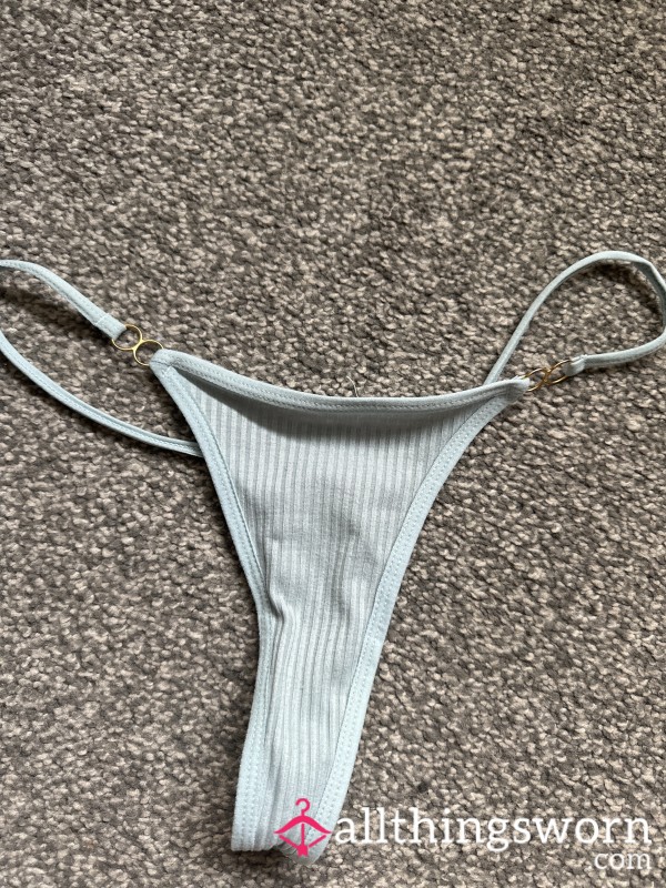 Pale Blue Thong - Well Worn
