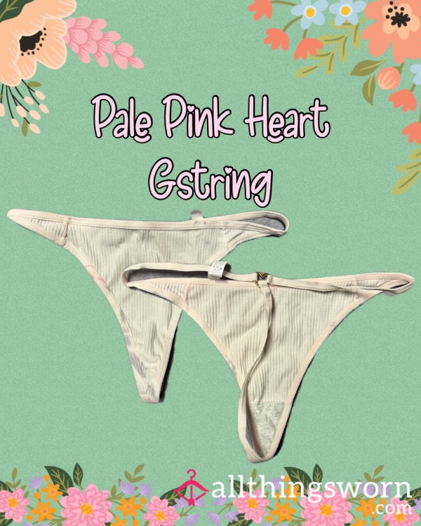 Pale Pink Heart Gstring