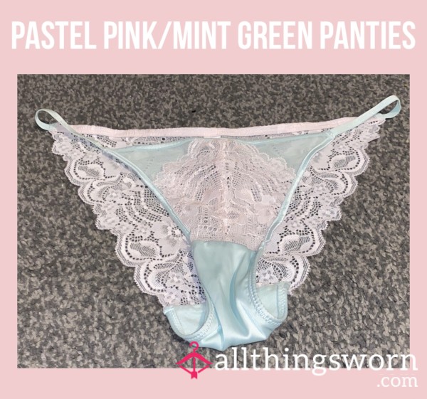 Pastel Pink/mint Green Panties🍬