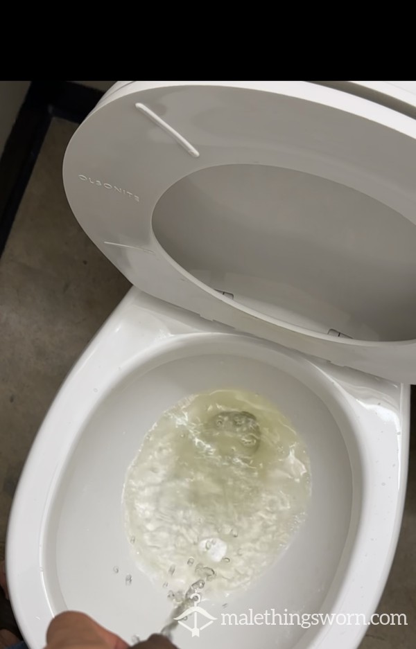 Peeing Into Toilet