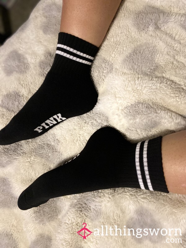 PINK Brand Black Ankle Socks