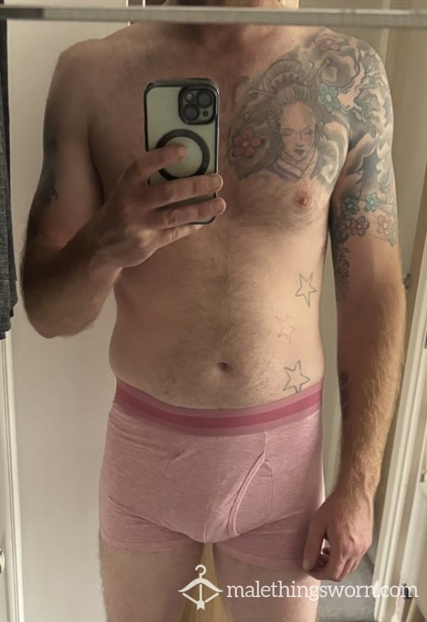 Pink Cotton Tight Boxers