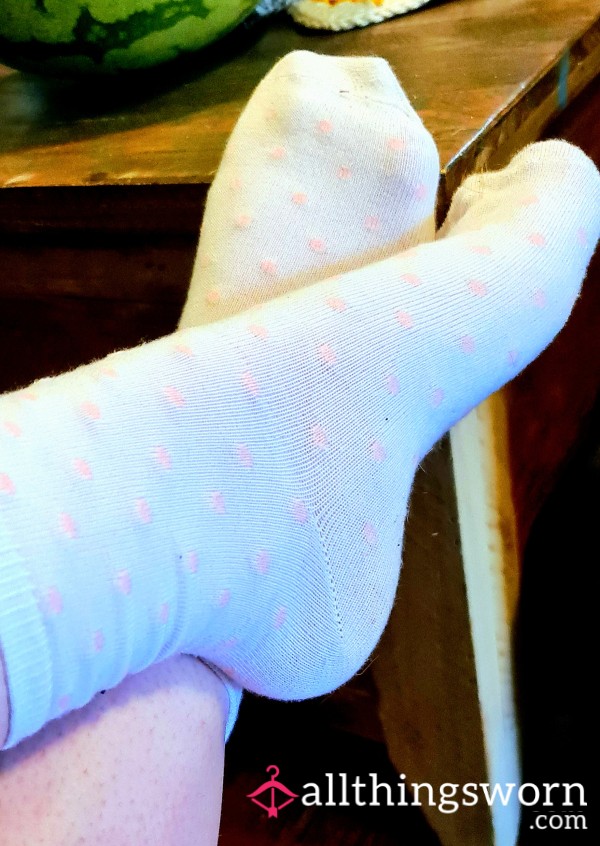 Pink Crew Socks