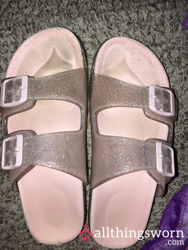 Pink Glittery Sandles