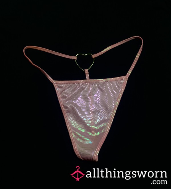 PINK HEART SHAPED HOT G STRING